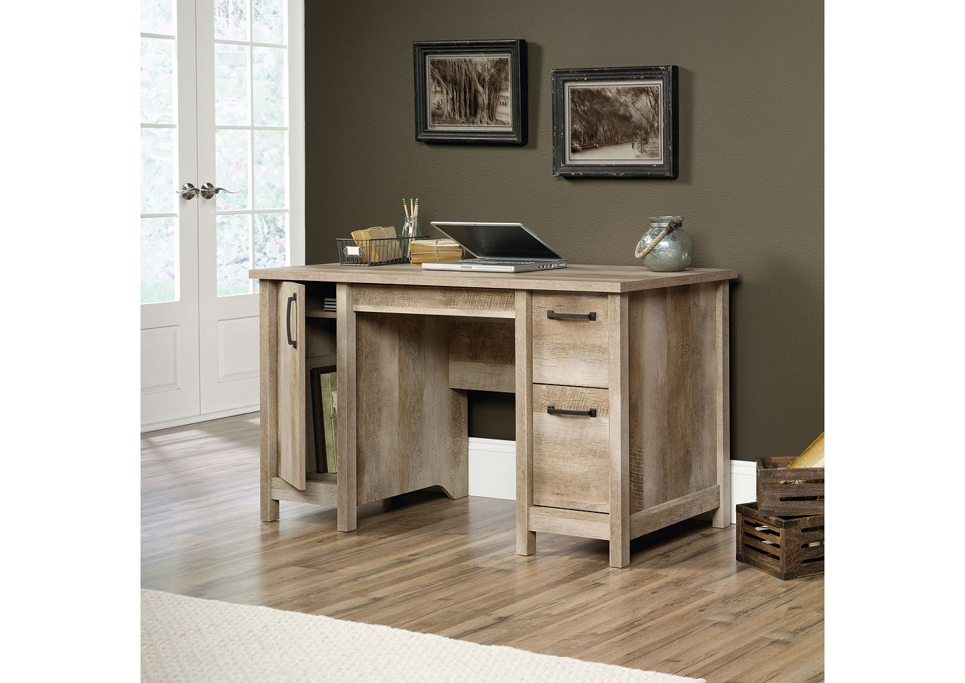 Cannery Bridge Lintel Oak Computer Desk,Sauder